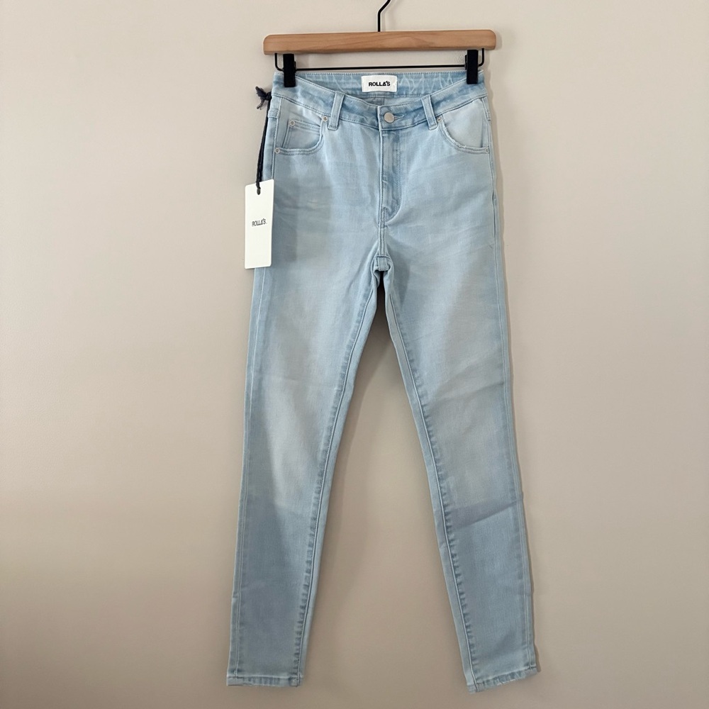 ROLLA'S West Coast Super‎ Skinny In Pale Blue Wash Size 26